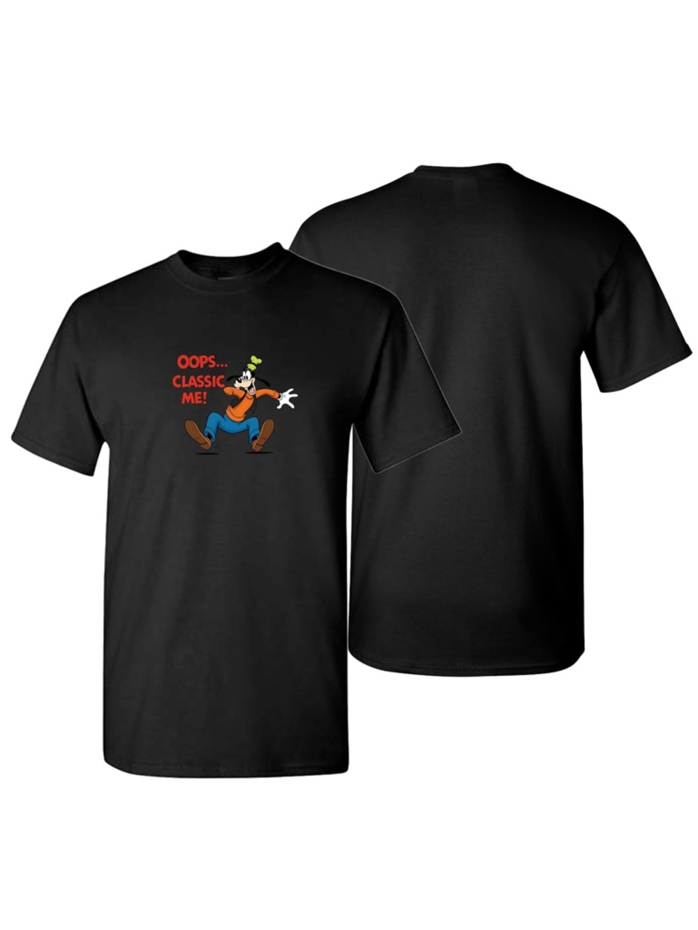 Ops Classic Me! Goofy Cotton T-Shirt Black